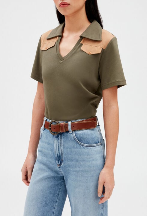 T-shirt polo manches courtes