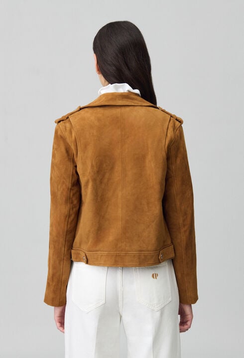 Veste perfecto cuir suède