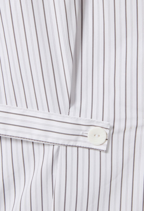 Striped poplin shirt