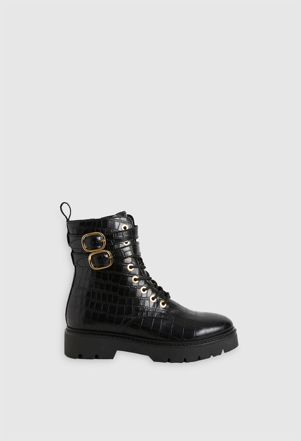 Boots montantes à lacets