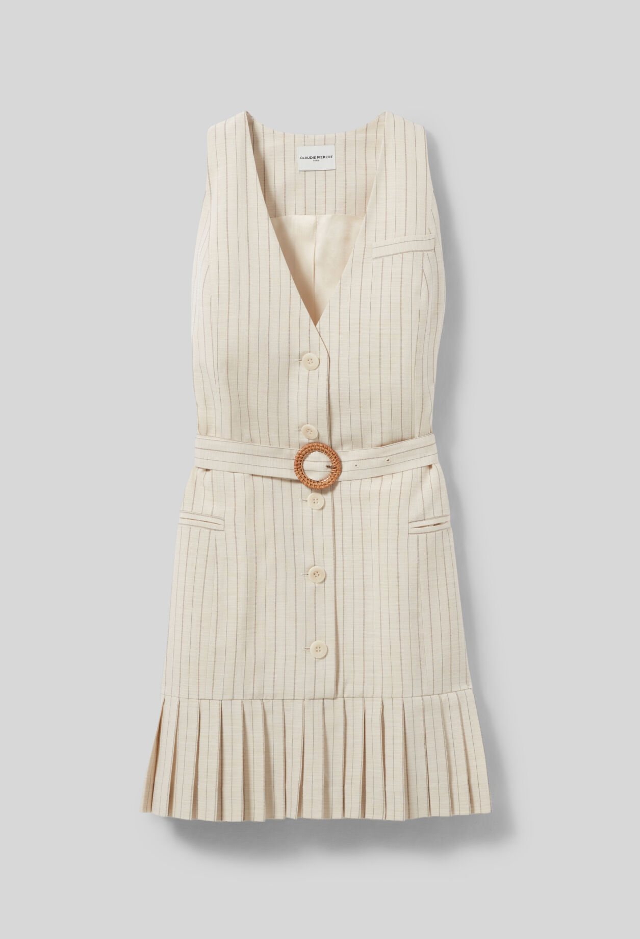 Robe courte cintrée plissée