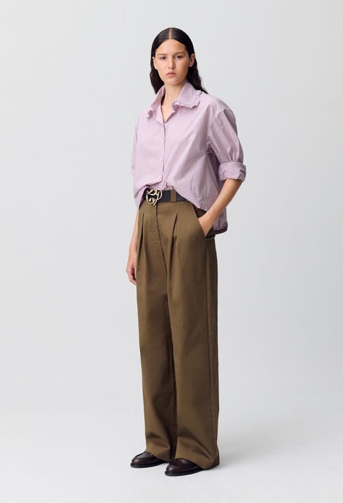 Chemise popeline à carreaux