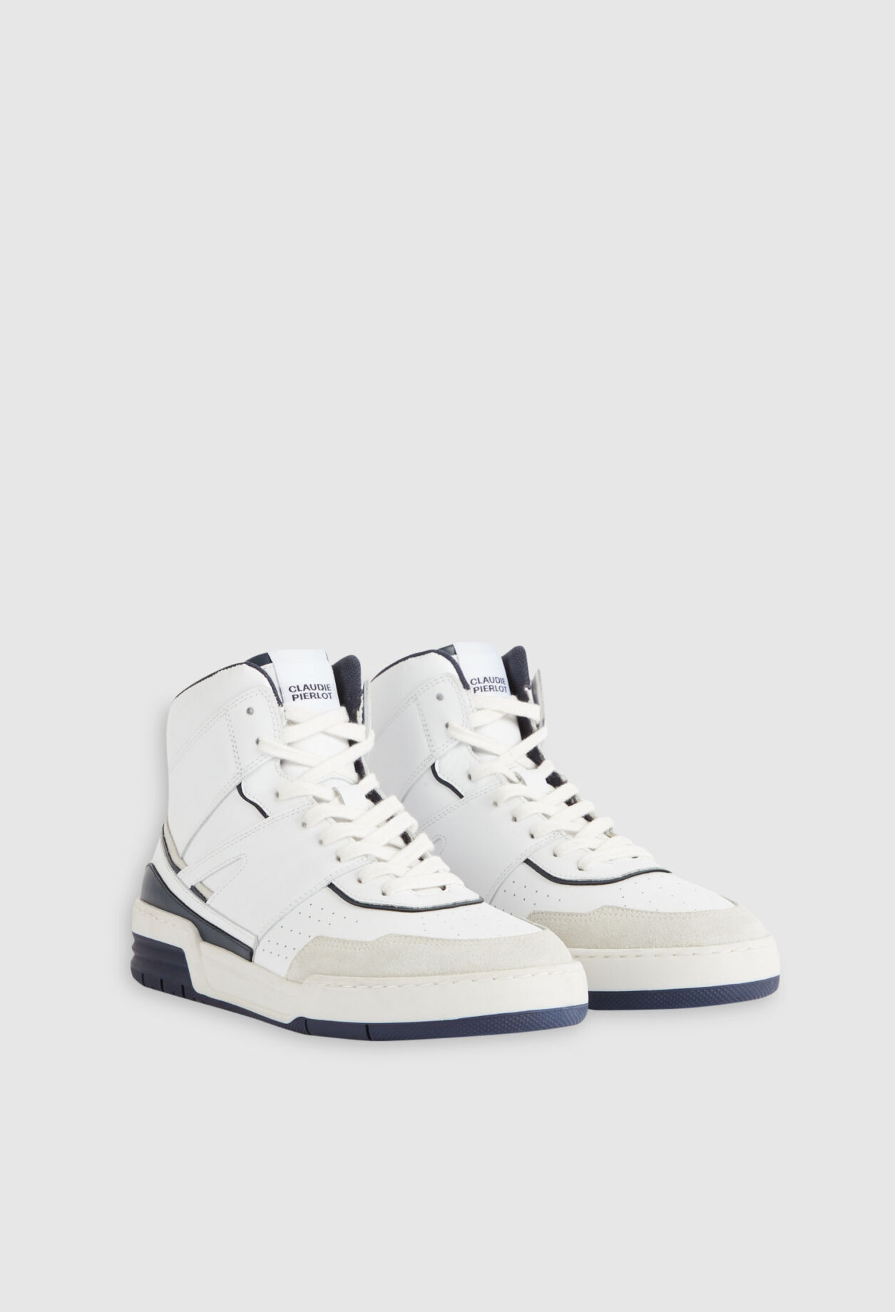 White high-top trainers