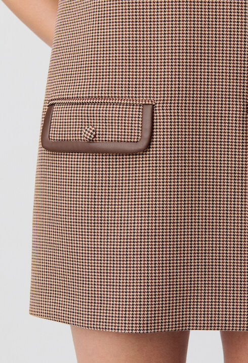 Robe droite avec cuir