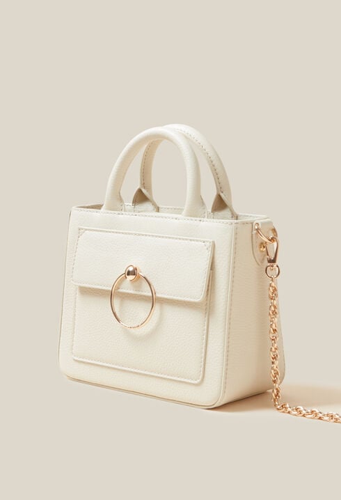 Sac Anouck cuir grainé chaîne