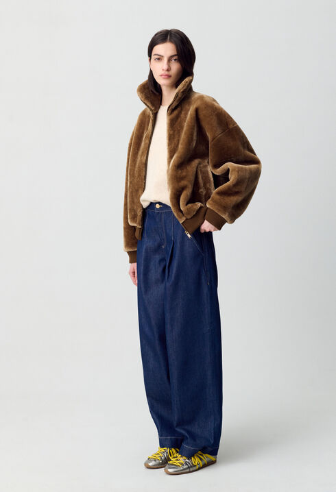 Veste fausse fourrure