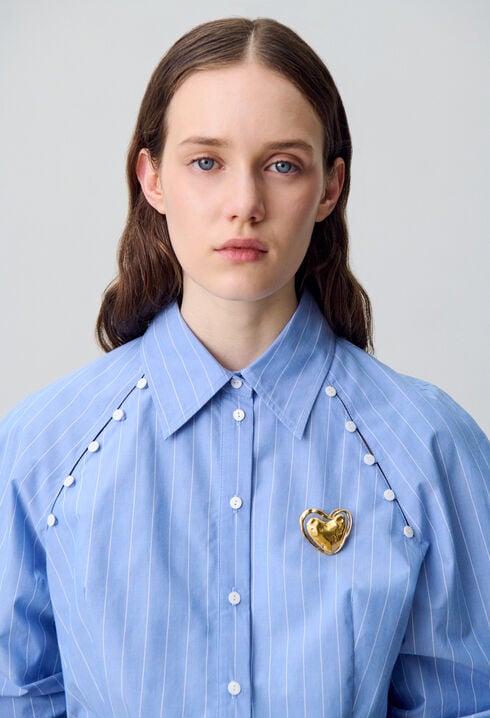 Golden Heart Brooch