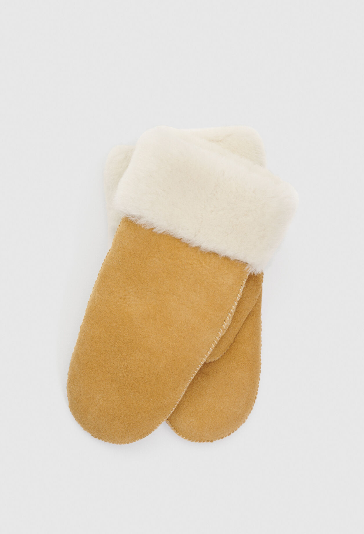 Moufle en peau lainée