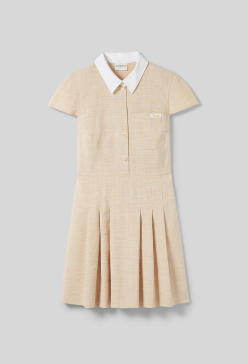 Robe courte plissée