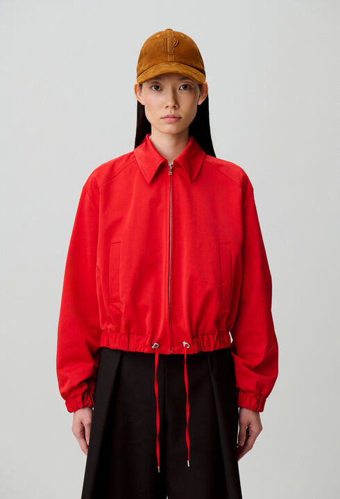 Blouson tissu satiné court