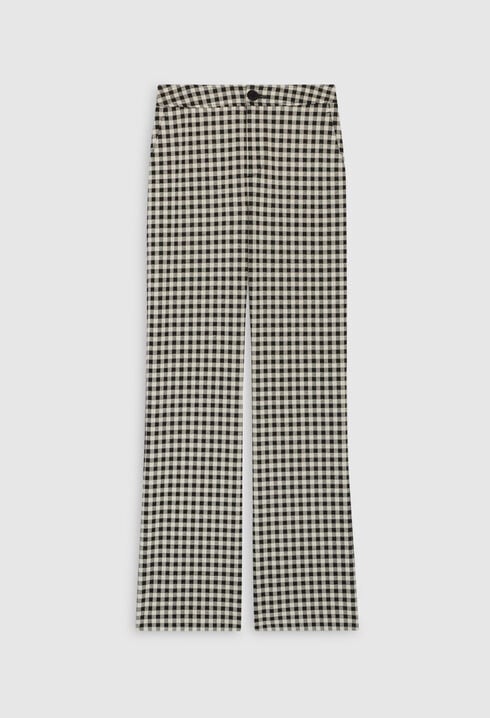 Two-tone checked trousers