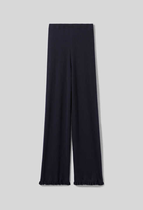 Flared Knit Trousers
