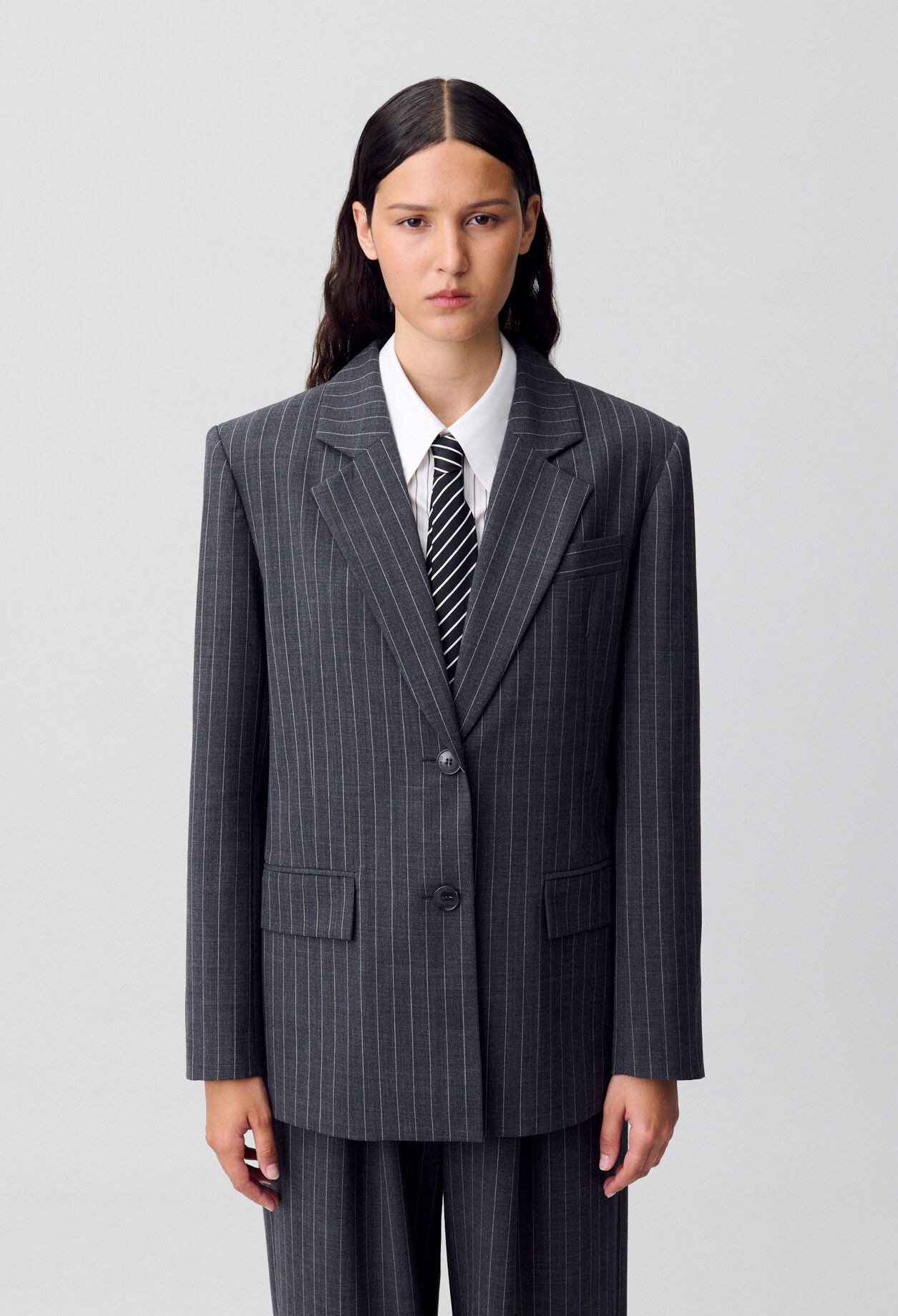Veste tailleur rayée