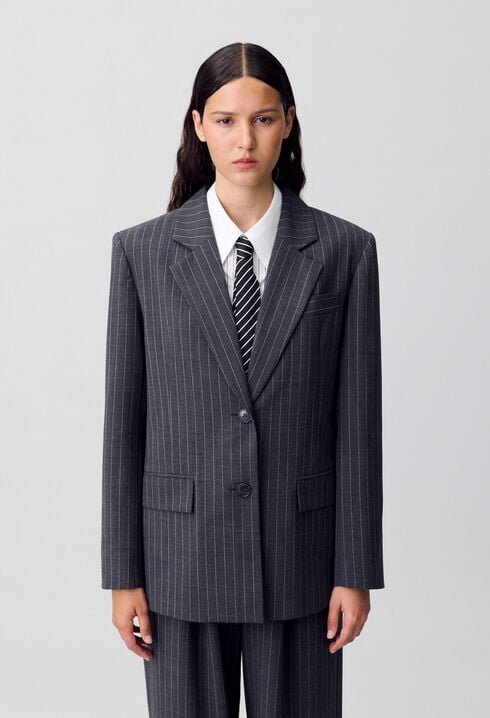 Veste tailleur rayée