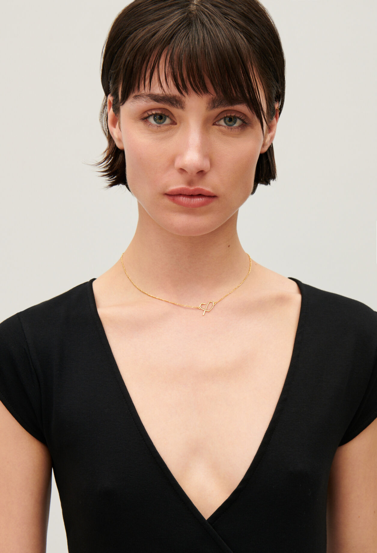 Collier cœur CP laiton doré