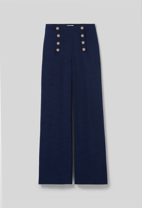 Pantalon droit à pont