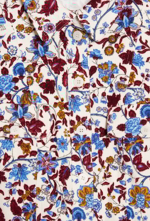 Combi-pantalon velours imprimée