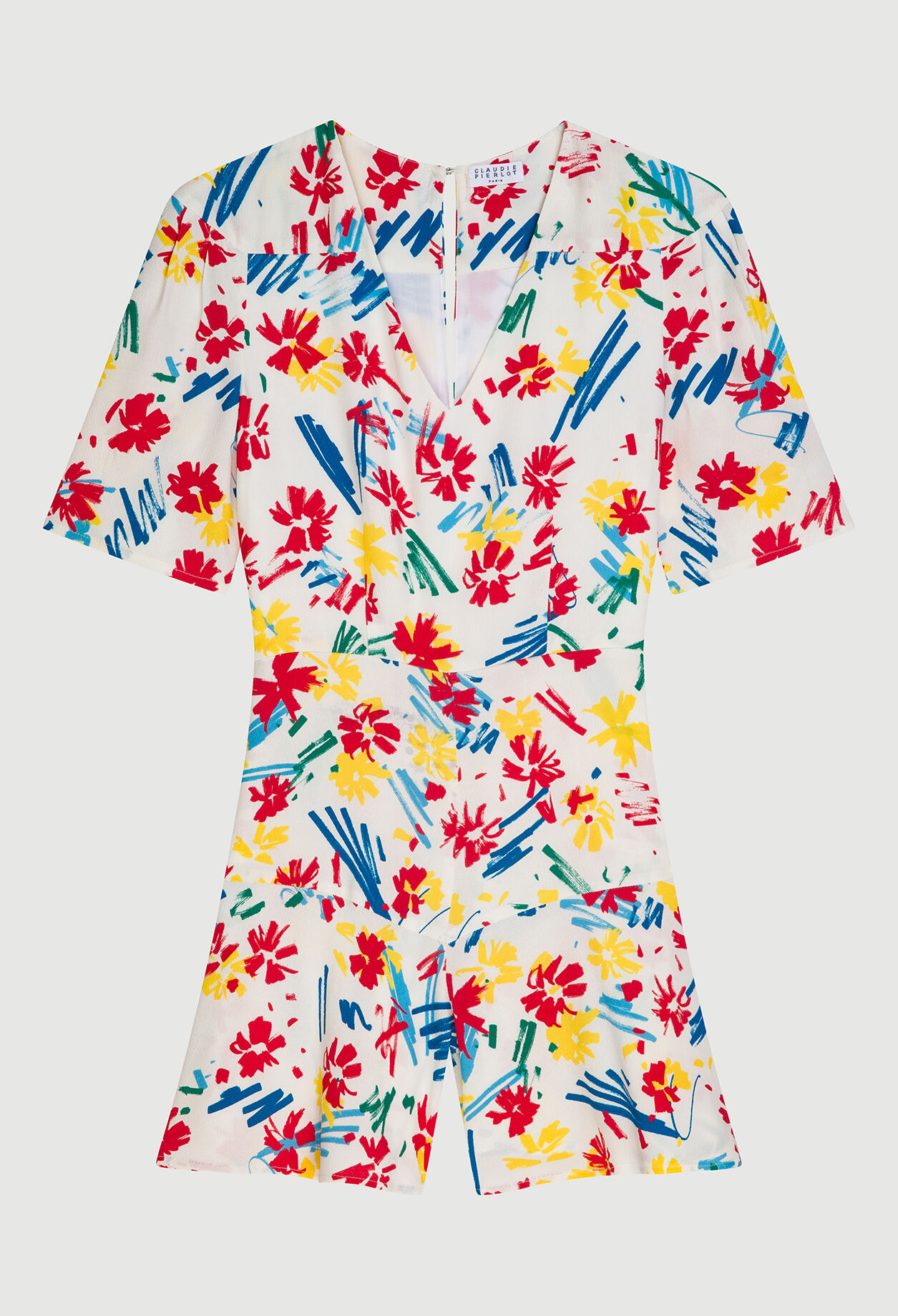 Combi shorts with flower motifs