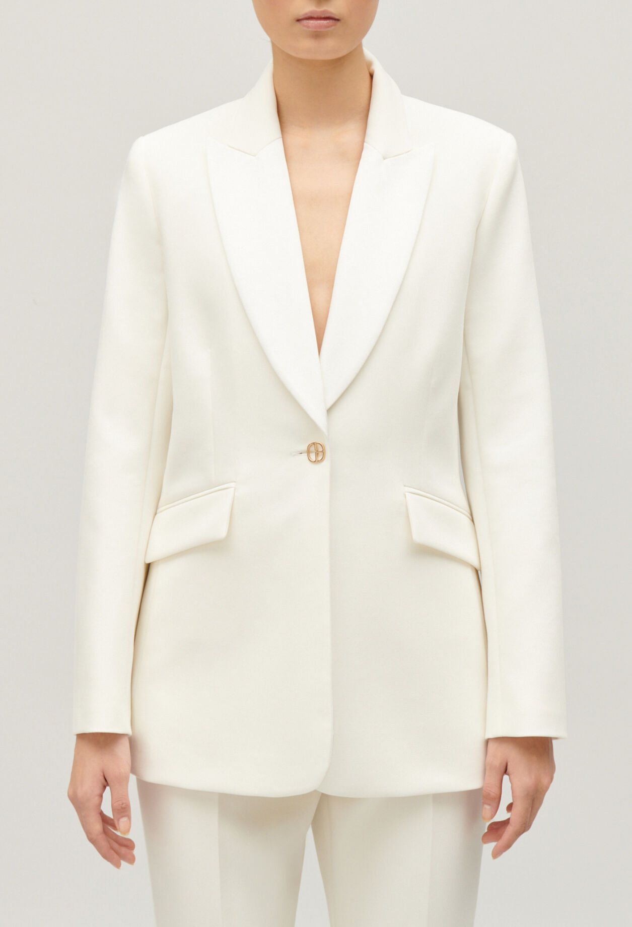 Veste tailleur bimatières