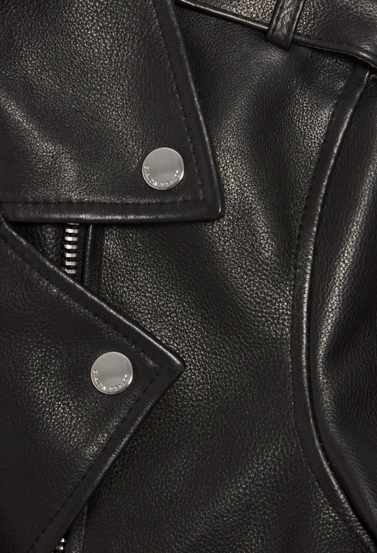 Black grained leather jacket 