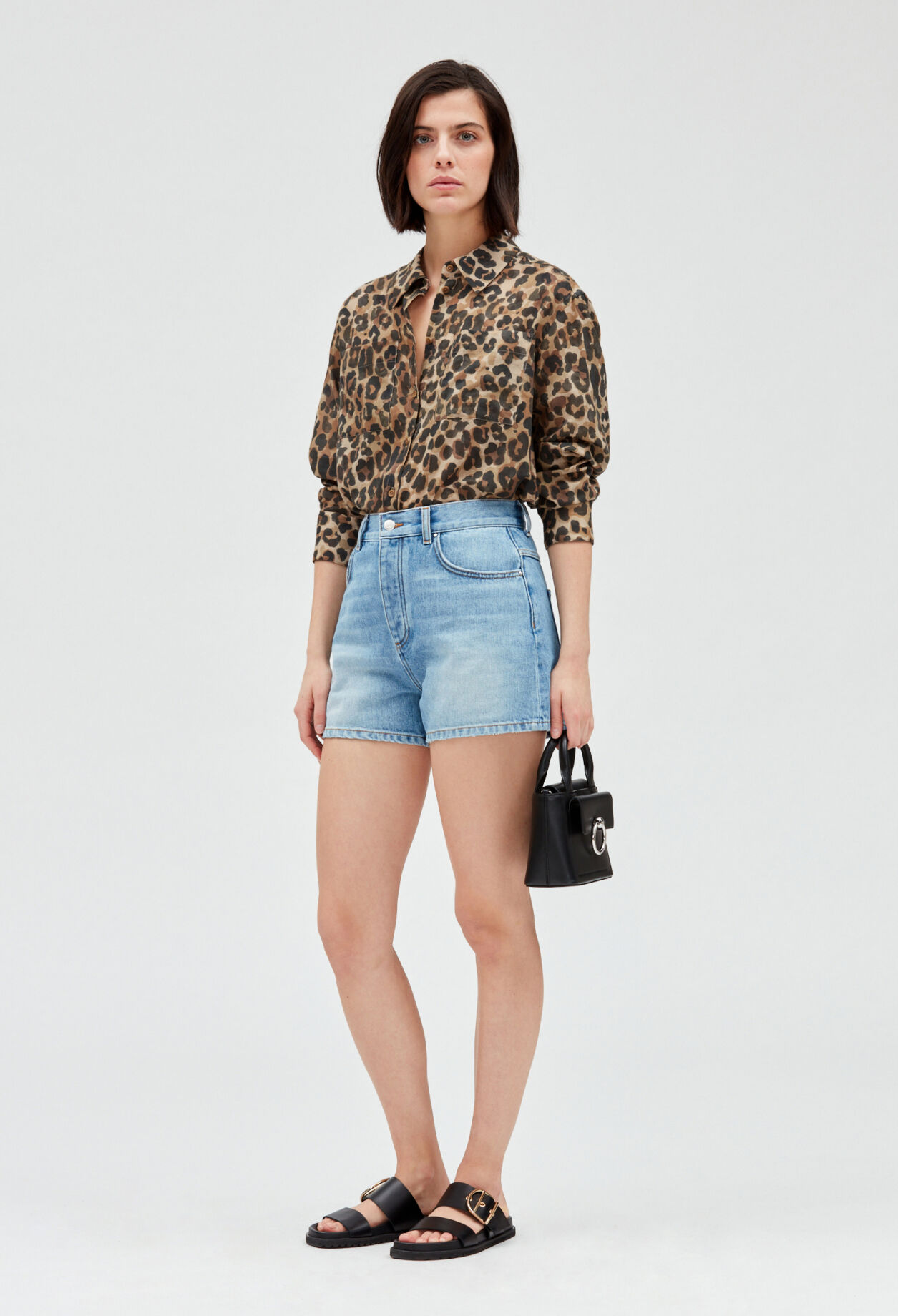 Short jean bleu