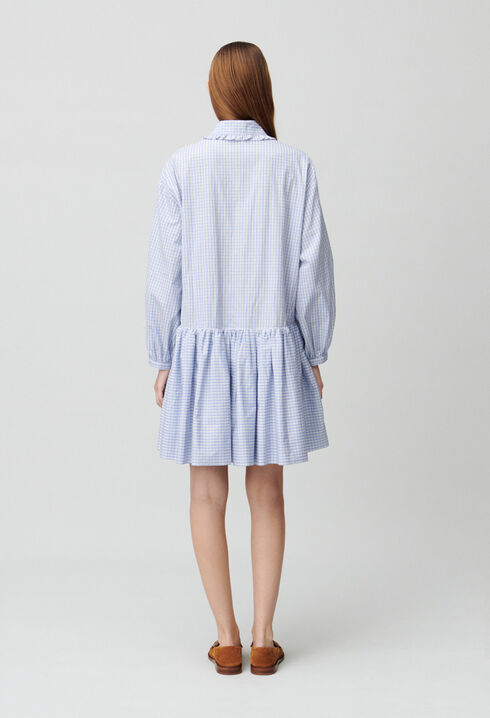 Robe babydoll à carreaux