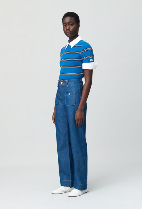 Jean large taille haute 