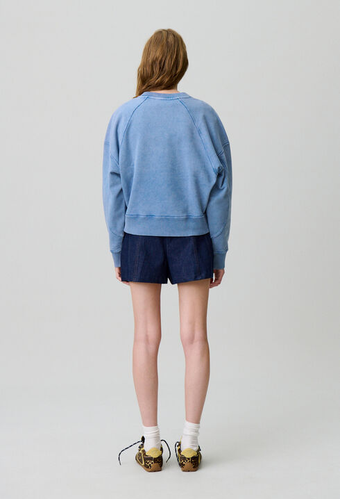 Washed cotton sweatshirt