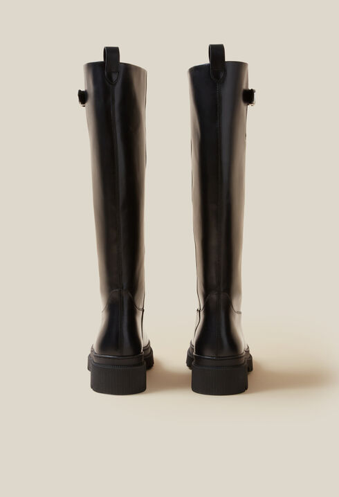 Bottes hautes cuir lisse