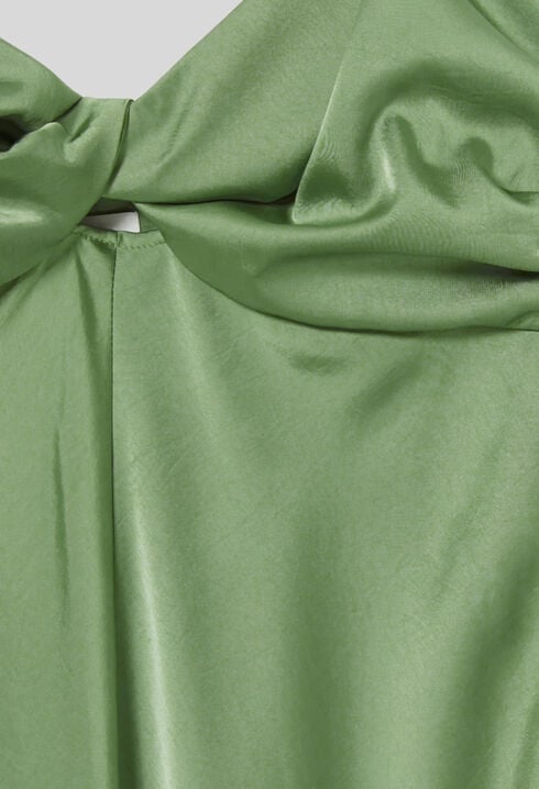 Robe longue satinée