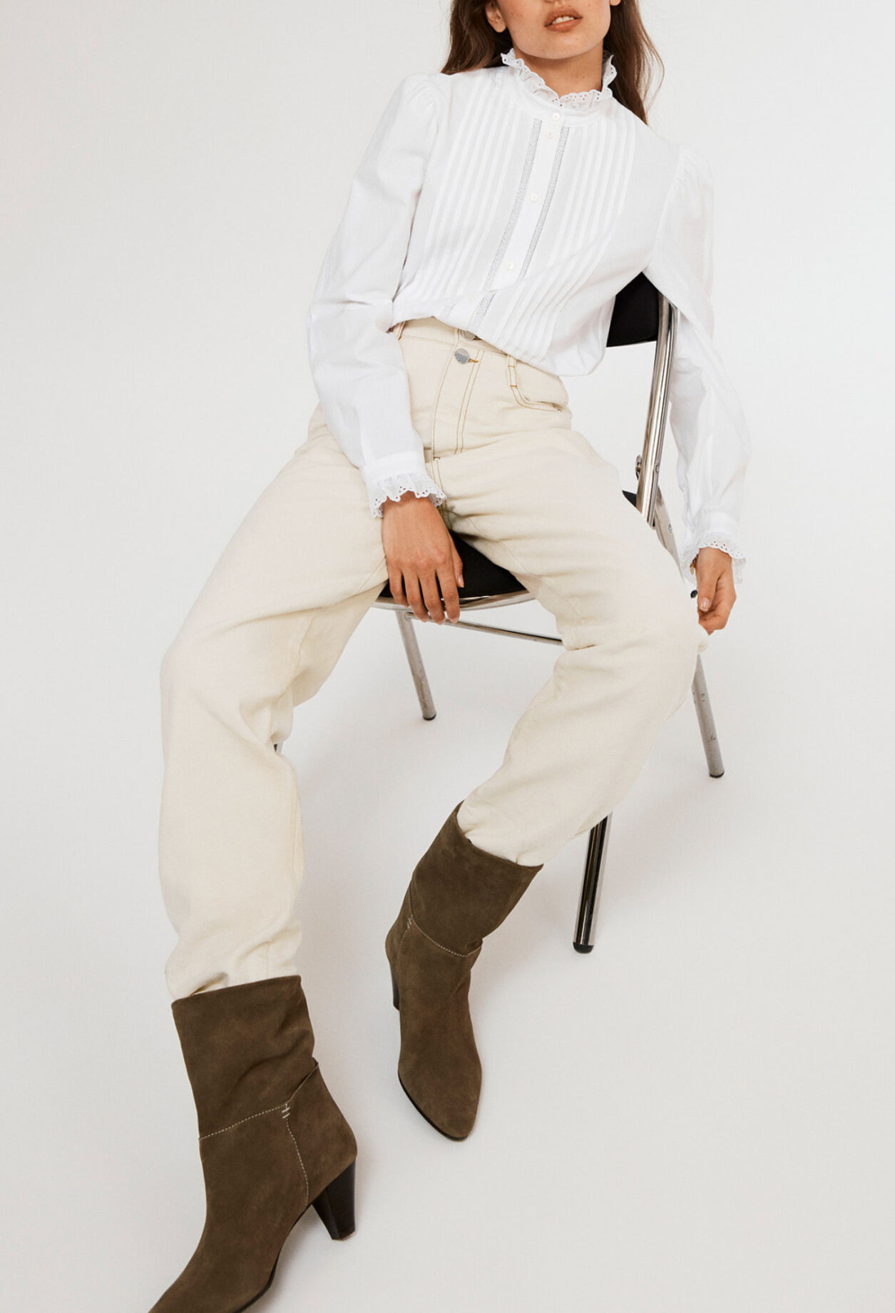 Chemisier blanc en coton