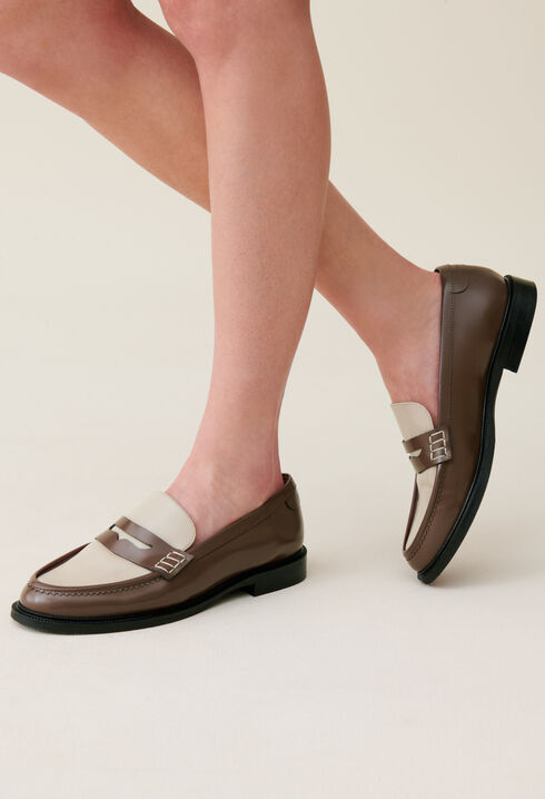 Mocassins vernis bicolores