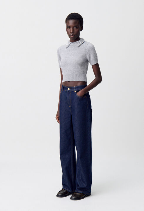Short knitted top