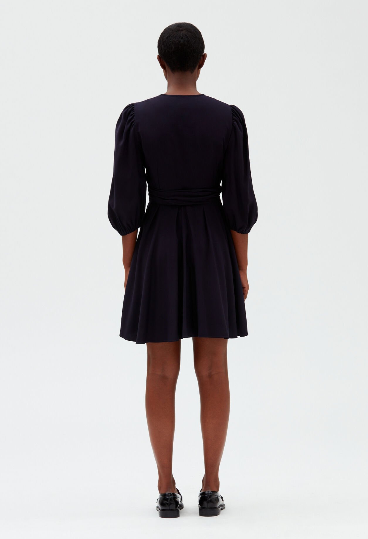 Navy wrap dress