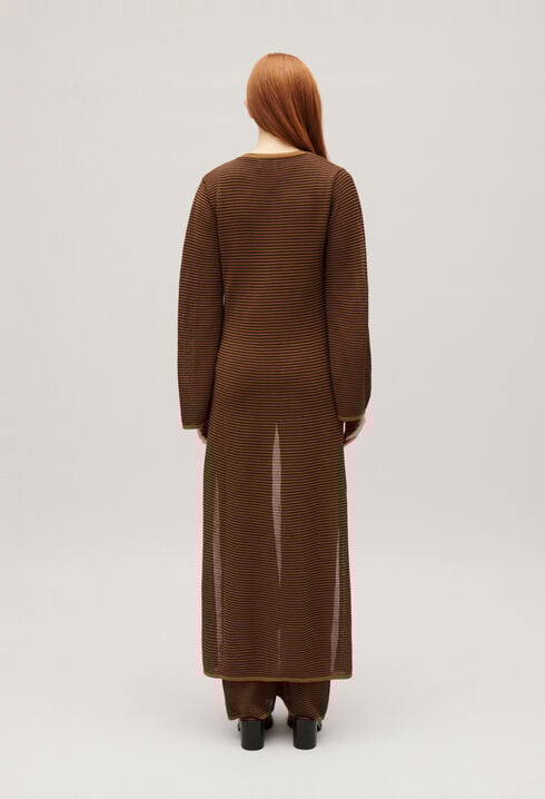 Long brown cardigan