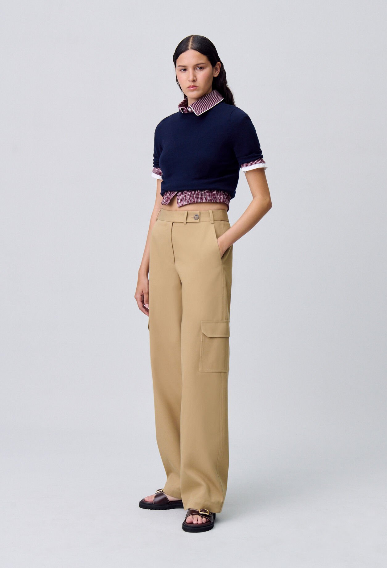 Pantalon cargo droit large