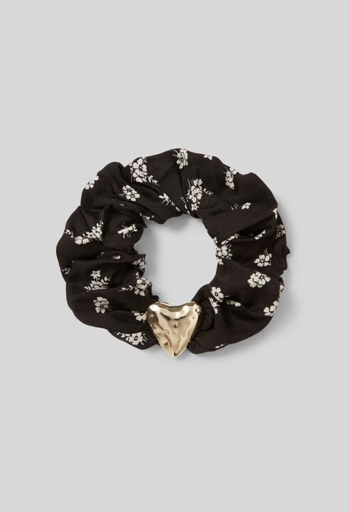 Chouchou fleurs bijou coeur