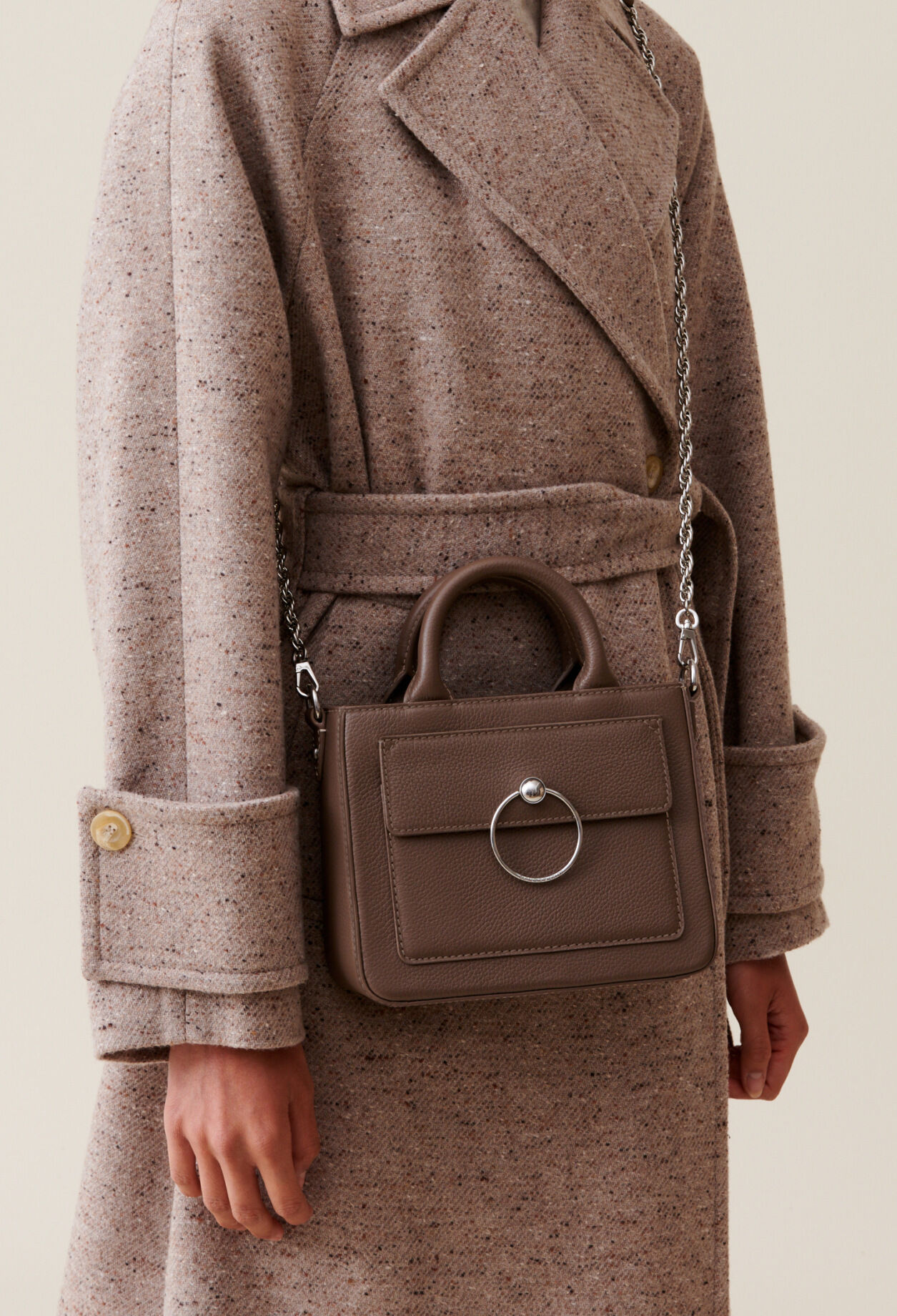 Sac Anouck cuir grainé chaîne