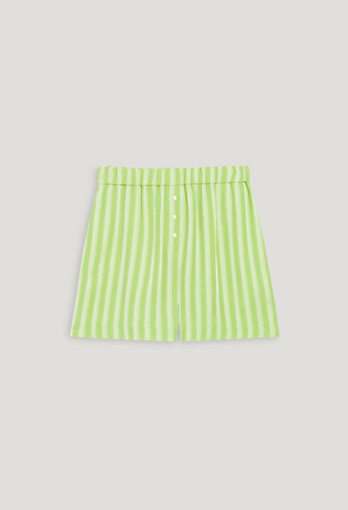 Matcha striped loose-fit shorts