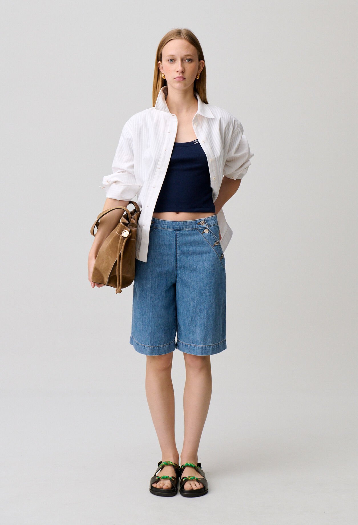 Sailor denim shorts