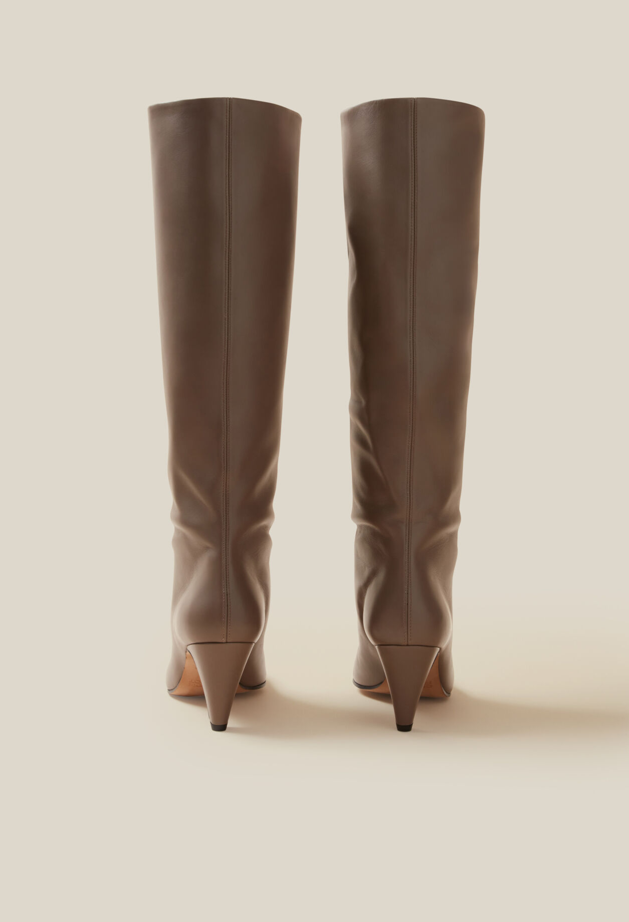 Leather heeled boots