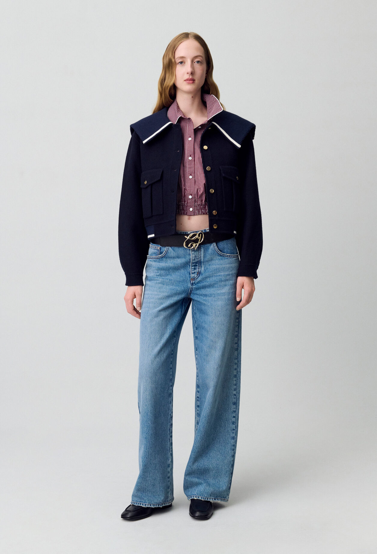 Manteau court laine