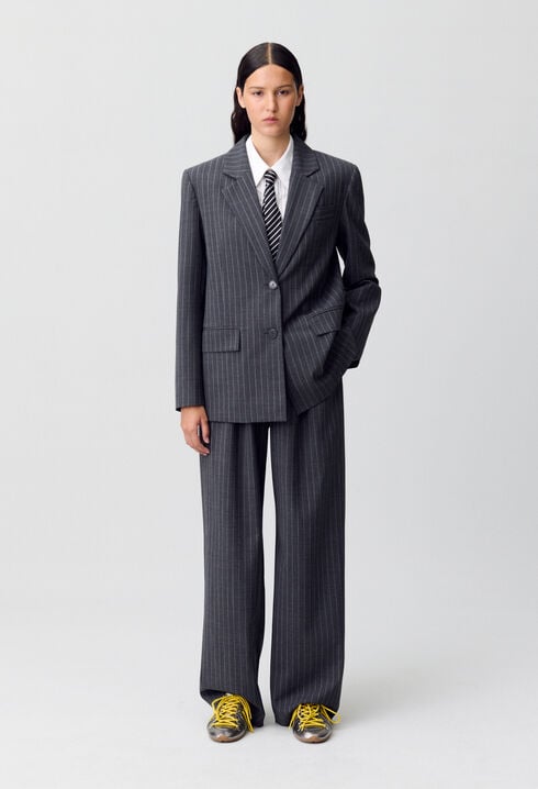 Veste tailleur rayée