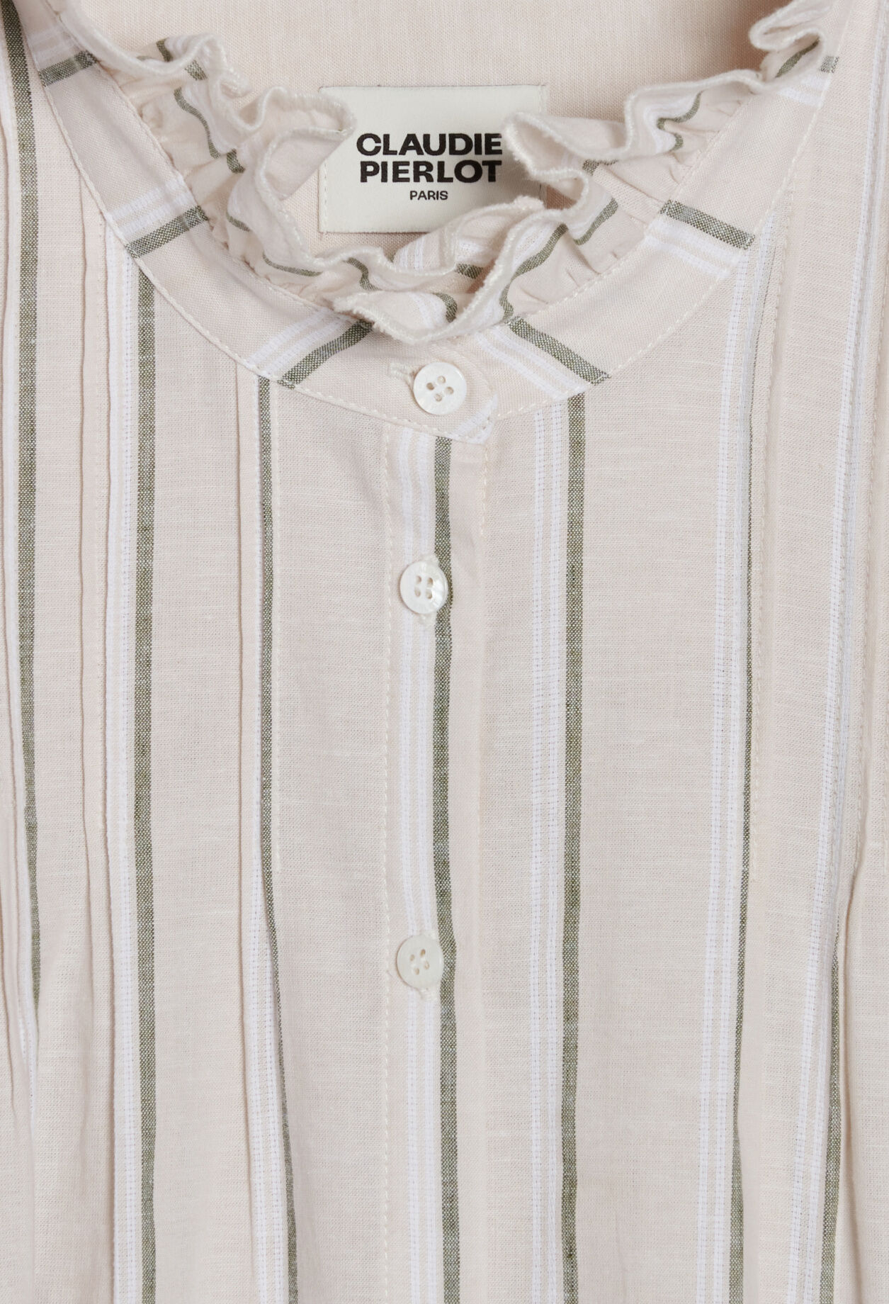 Chemise rayée à volants