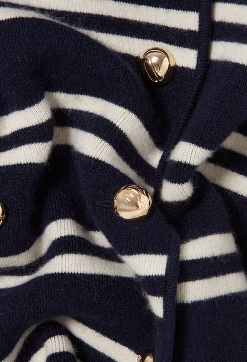 Cardigan rayé sans manches