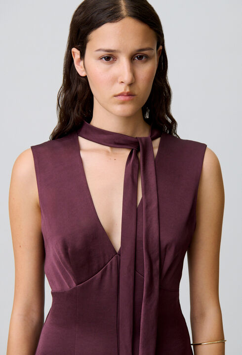 Fluid satin jumpsuit