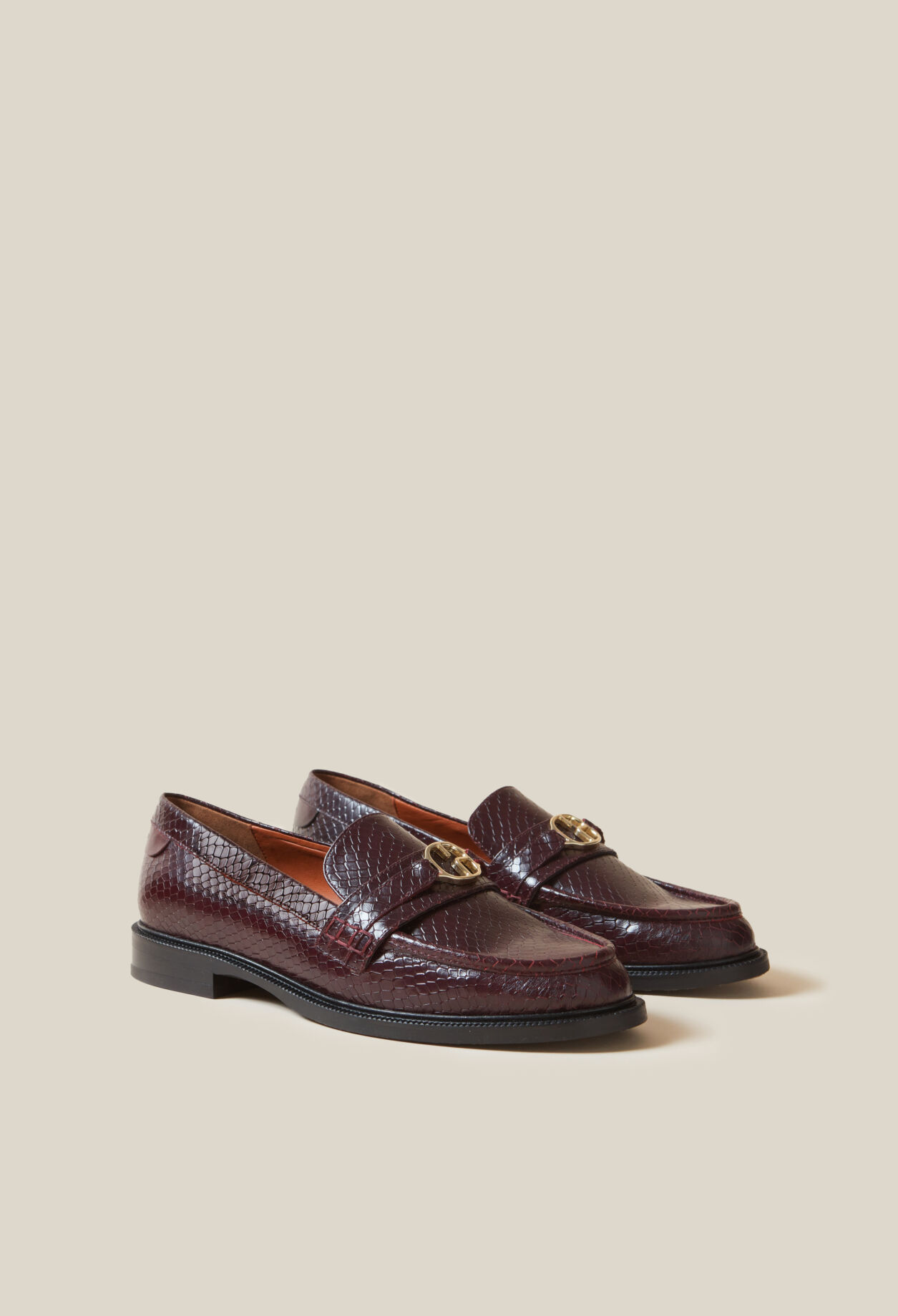 Snake Effect CP Buckle Loafers