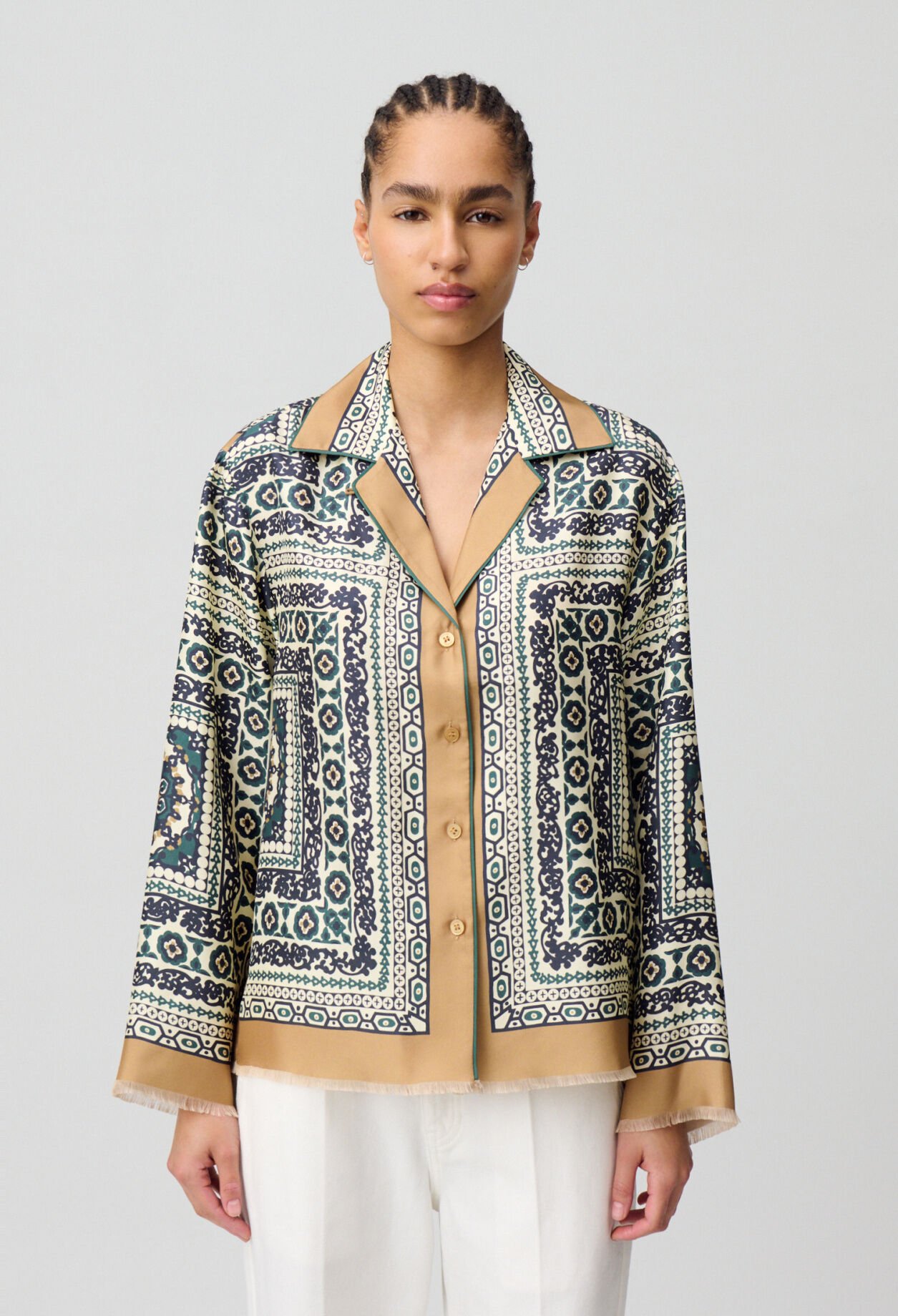 Chemise soie imprimée