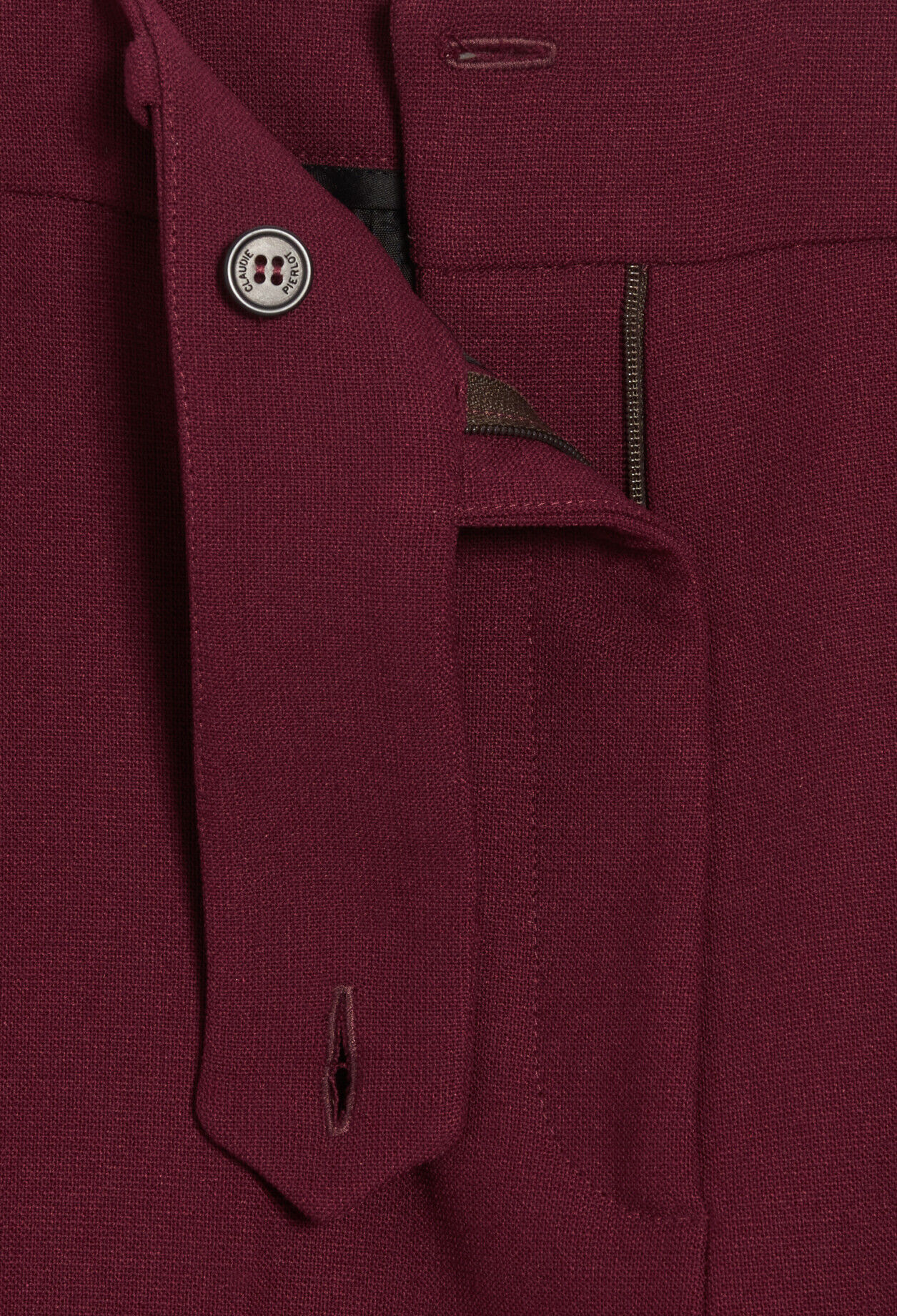 Pantalon droit bordeaux