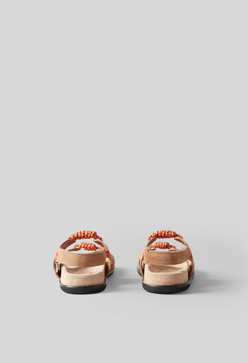 Twisted lace-up sandals